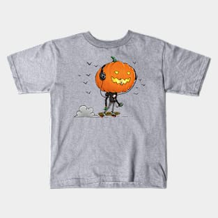 The Skater Pumpkin Kids T-Shirt